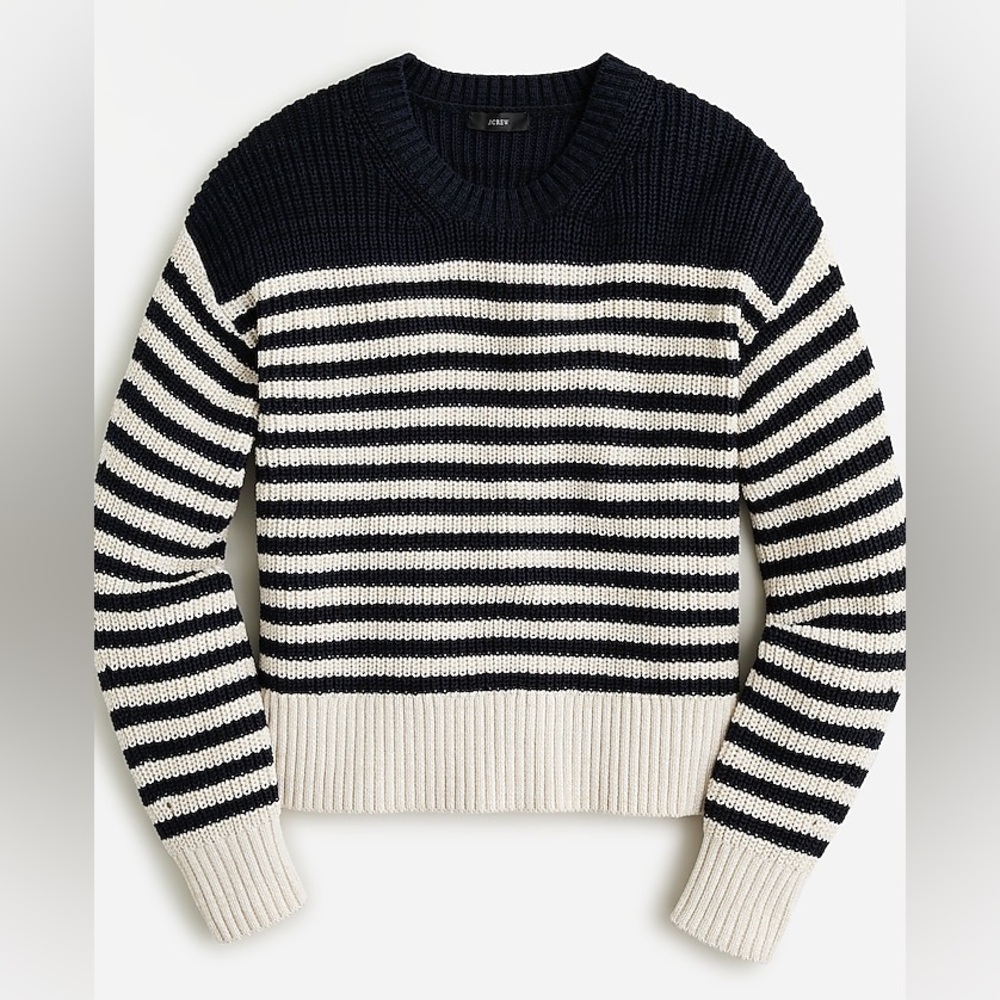 J. CREW Oversized crewneck sweater in stripe Small